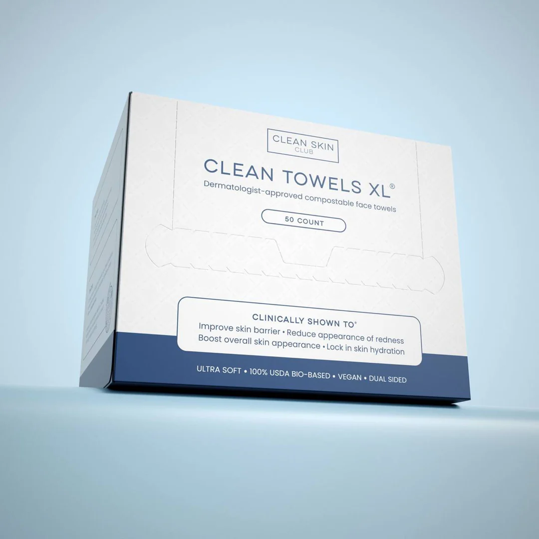 Clean Towels® Original XL 50 Dermatologist-approved single use face